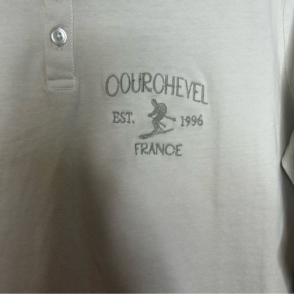 Forever 21 Courchevel France Ski Henley Long Sleeve Top Size L - Picture 2 of 6
